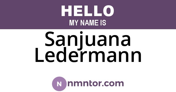 Sanjuana Ledermann
