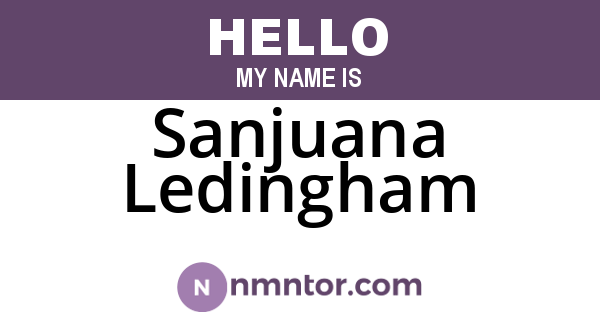 Sanjuana Ledingham