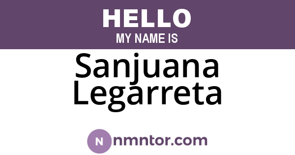 Sanjuana Legarreta