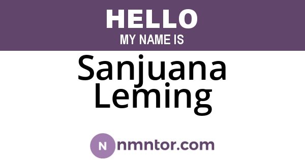 Sanjuana Leming
