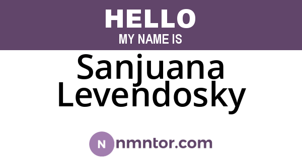 Sanjuana Levendosky