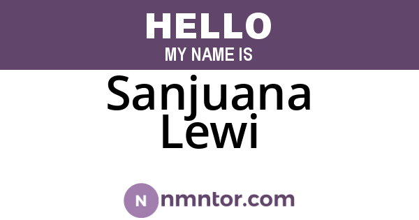 Sanjuana Lewi