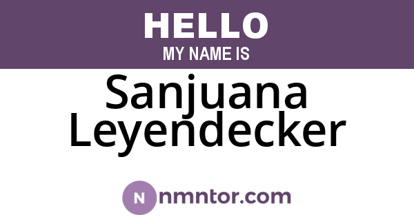 Sanjuana Leyendecker