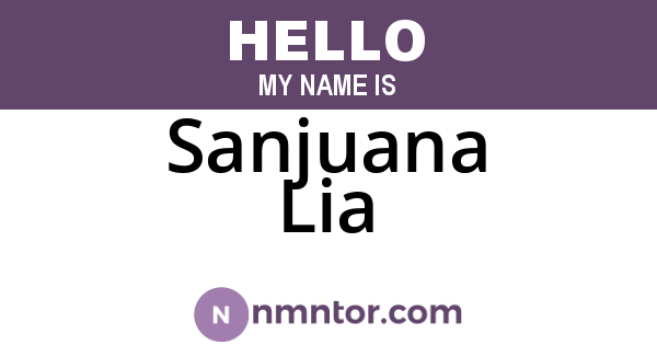 Sanjuana Lia