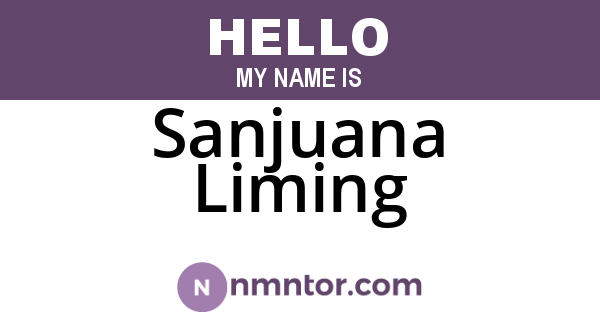 Sanjuana Liming