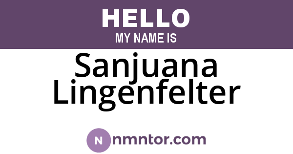 Sanjuana Lingenfelter