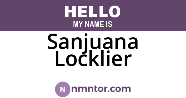 Sanjuana Locklier