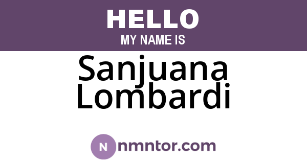 Sanjuana Lombardi