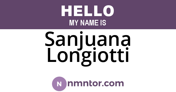 Sanjuana Longiotti