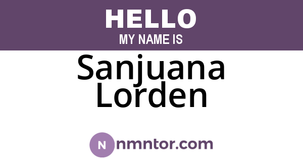 Sanjuana Lorden