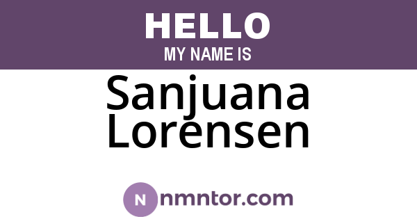 Sanjuana Lorensen