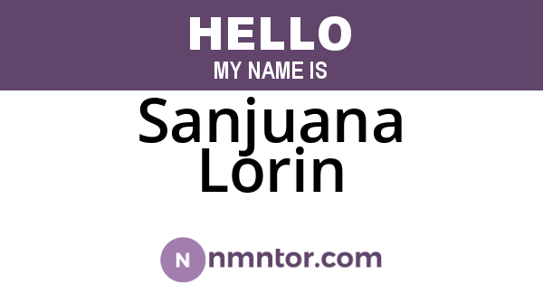 Sanjuana Lorin