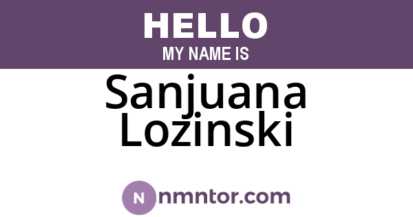 Sanjuana Lozinski