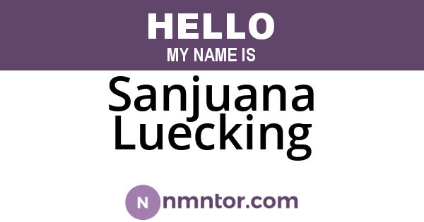 Sanjuana Luecking