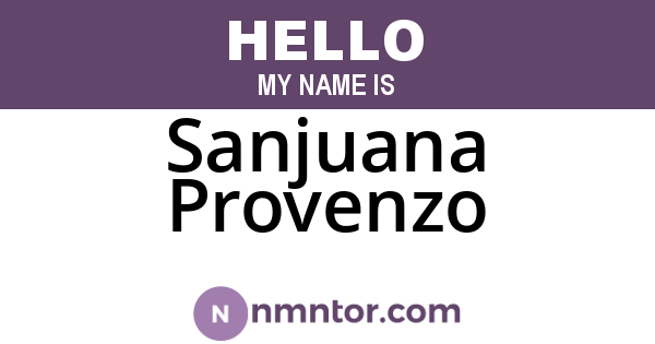 Sanjuana Provenzo
