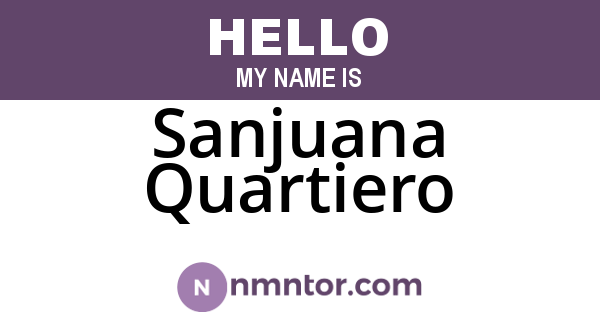 Sanjuana Quartiero