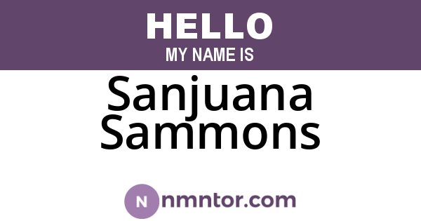 Sanjuana Sammons