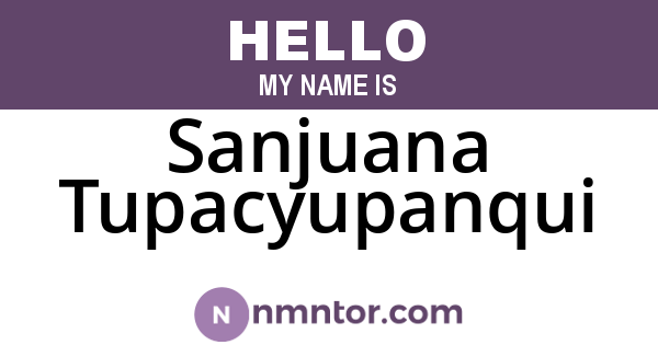 Sanjuana Tupacyupanqui