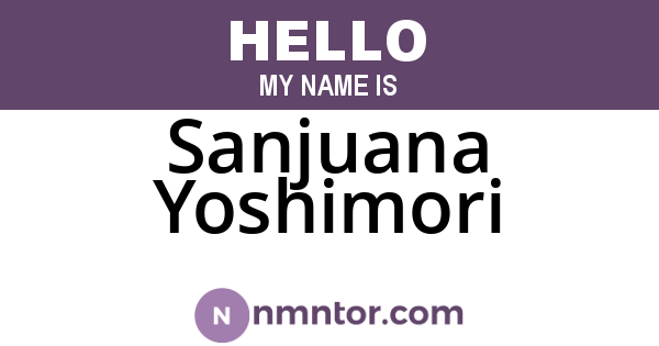 Sanjuana Yoshimori