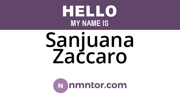 Sanjuana Zaccaro