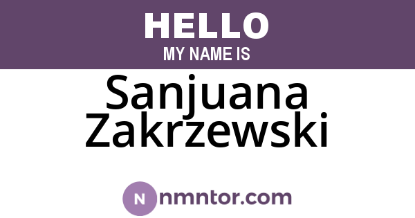 Sanjuana Zakrzewski