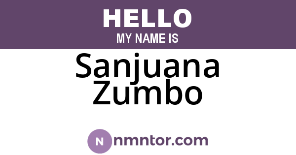 Sanjuana Zumbo
