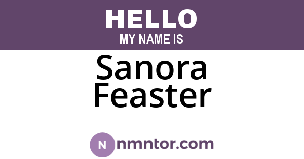 Sanora Feaster