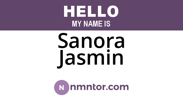 Sanora Jasmin