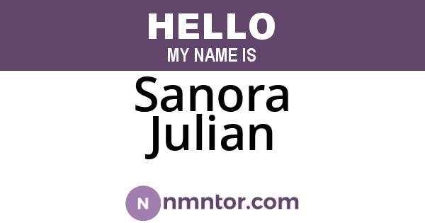 Sanora Julian