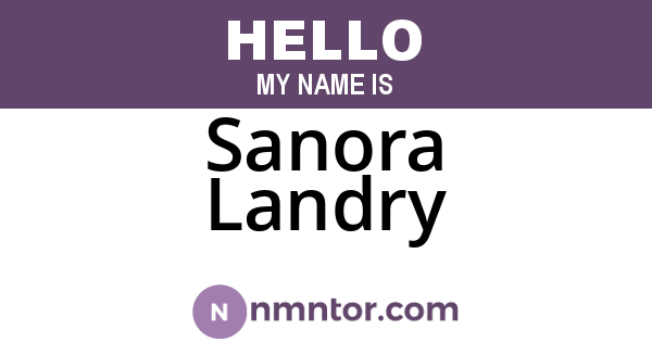 Sanora Landry