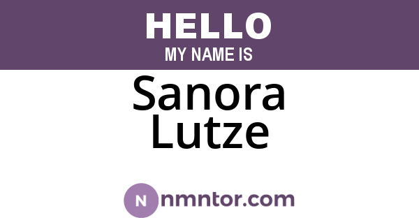 Sanora Lutze