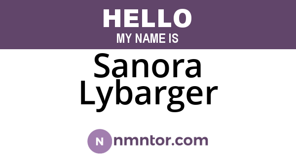 Sanora Lybarger