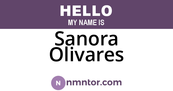 Sanora Olivares