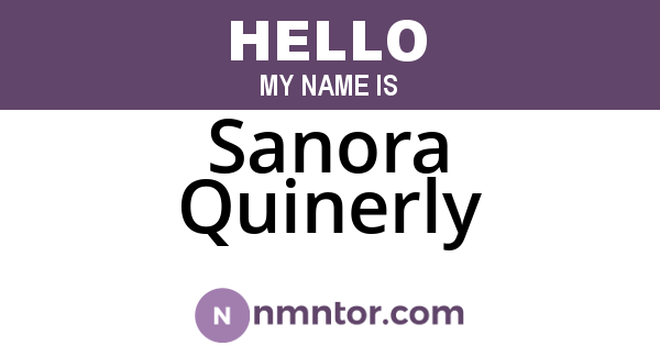 Sanora Quinerly