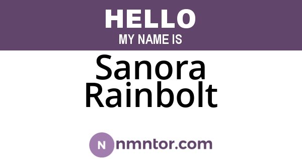 Sanora Rainbolt