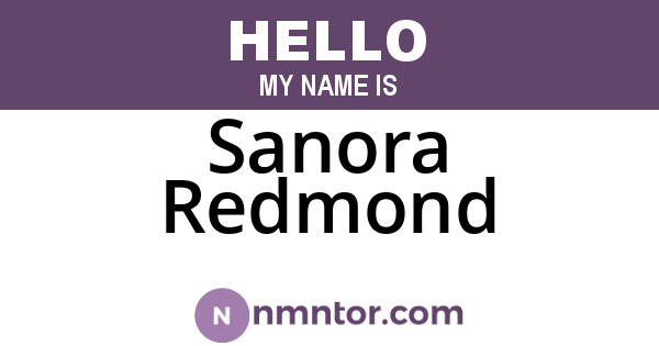 Sanora Redmond