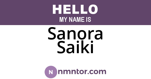Sanora Saiki
