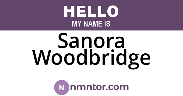 Sanora Woodbridge