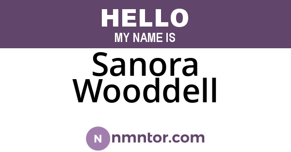Sanora Wooddell