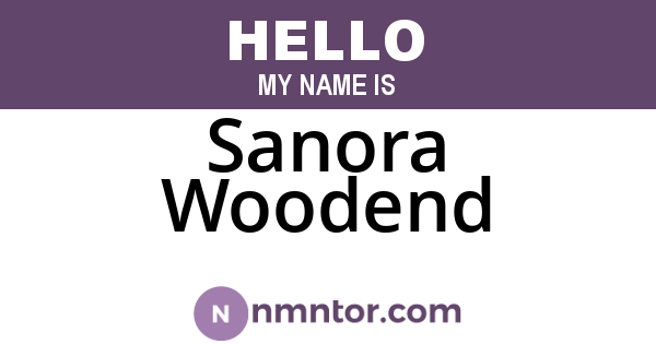 Sanora Woodend
