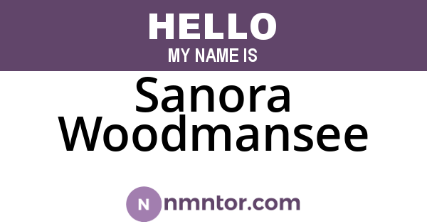 Sanora Woodmansee
