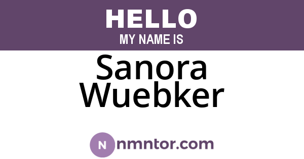 Sanora Wuebker