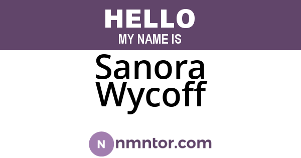 Sanora Wycoff