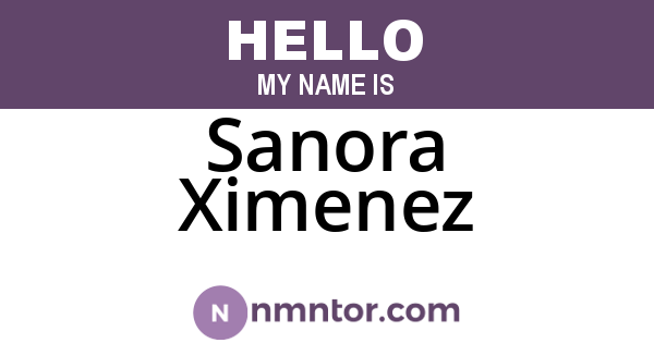Sanora Ximenez