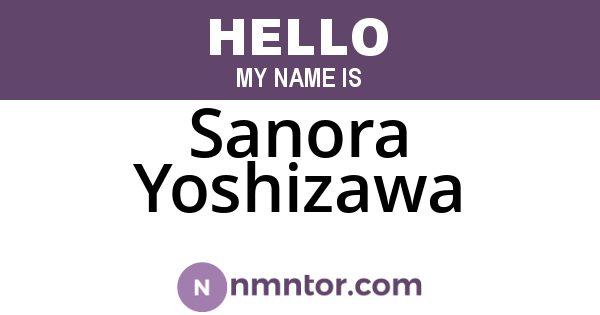 Sanora Yoshizawa