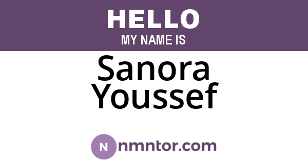 Sanora Youssef