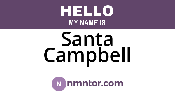 Santa Campbell