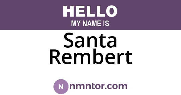 Santa Rembert