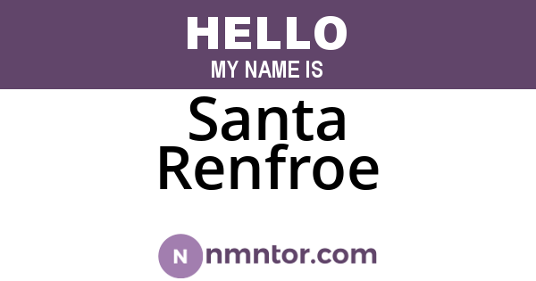 Santa Renfroe