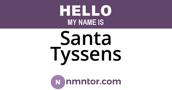 Santa Tyssens